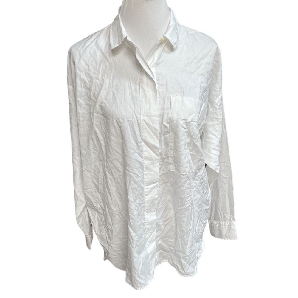 Everlane The Oversized Button Down Shirt White Size Small